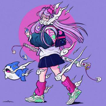 A girl and her Shark