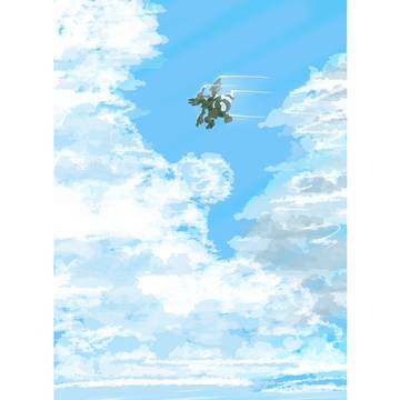 夏の空を行く