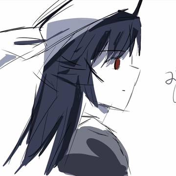 ［练习作］ 速绘赤瞳黑毛
