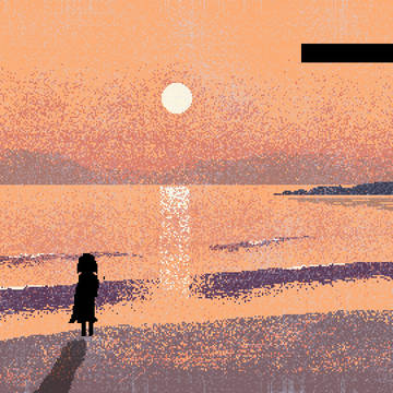 夕焼け　海