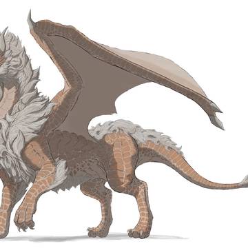 めっちゃモコモコなドラゴン