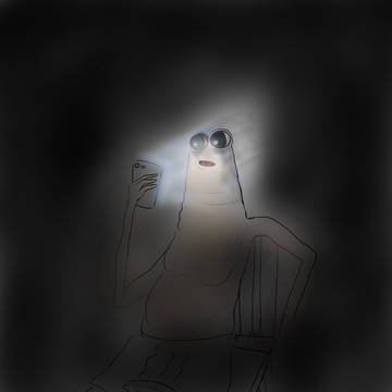 夜遅くまで配信を見ている所場