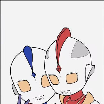 光明与垣明奥特曼的幼年照