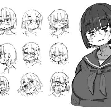 お顔練習