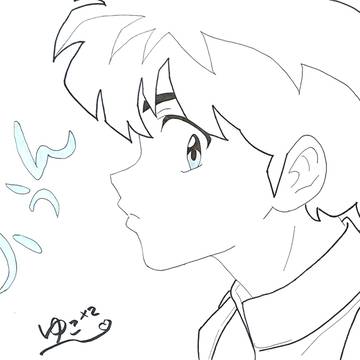 塀の上を走りながらあかねの話を聞く乱馬