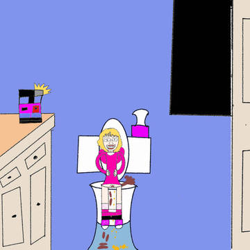 Amelia Bars Try Poo On Toilet