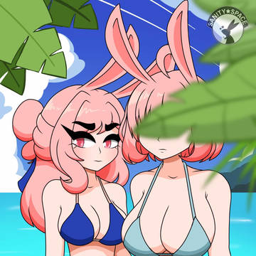 Bunny Daughter and Bunny Mommy