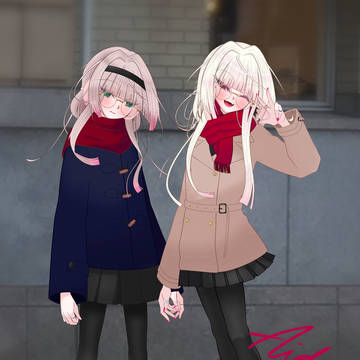 コート姿