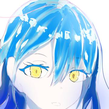 青髪の女性