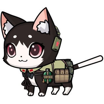 Type 64 SMG cat (commission)