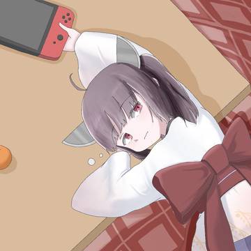 目線だけ向けてくるおねむきりたん