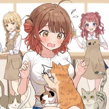 猫カフェで猫になつかれるうめちゃん