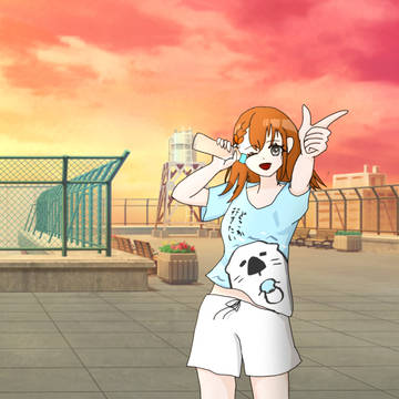 みのりちゃんの屋上練習