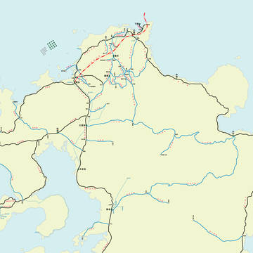 1980年北九州路線図(未完)