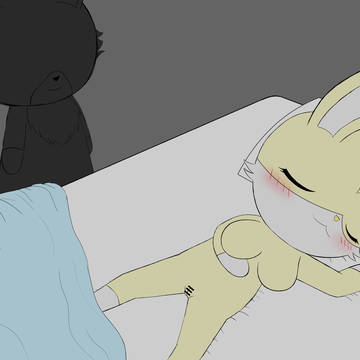 dog and rabbit