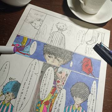 寝れないから漫画描いてる