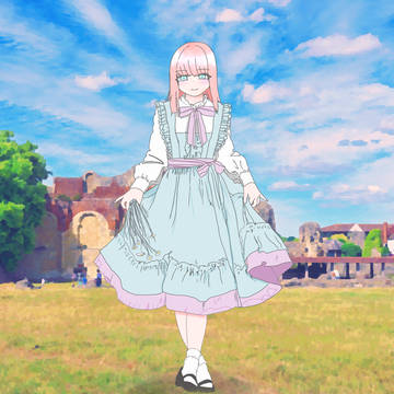 女の子とはらっぱ