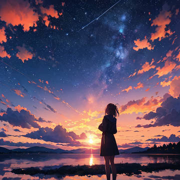 夕暮れの空での独り言
