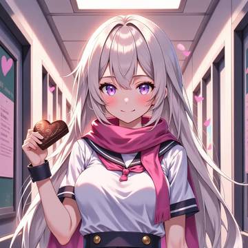 バレンタインに銀髪ヤンデレ美少女