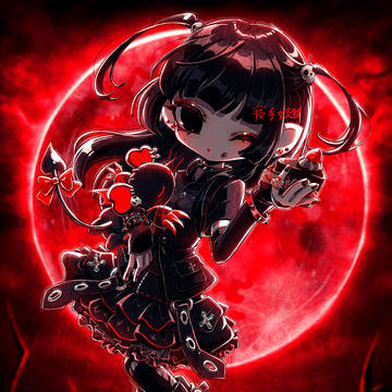 赤い月と悪魔🌕🌹🐀👿✡(アニメーションあり)