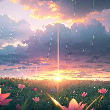 雨の幕の花畑の落日の約束（あめのまくのはなばたけのらくじつのやく