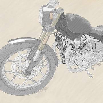 ショットガン650　ラフスケッチ