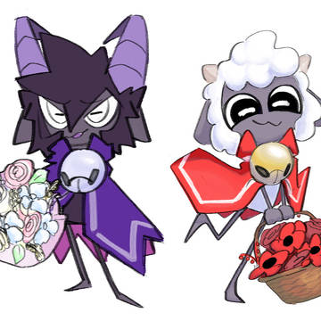 Valentine's lamber and goqt :3c