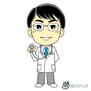 似顔絵サンプル用のイラスト 二人目 お医者さん