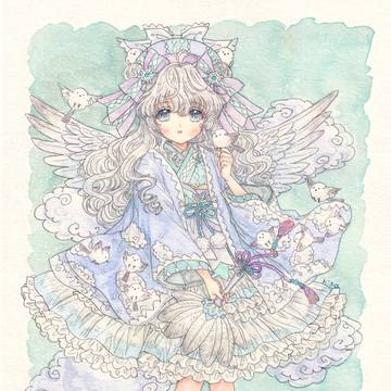 シマエナガの烏天狗