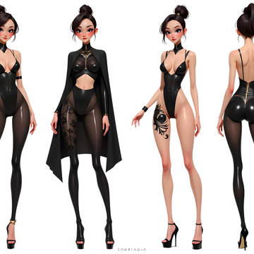 4 female fashion looks