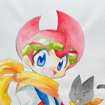バトビ水彩イラスト