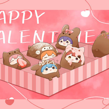 バレンタイン🍫とお返しイラスト