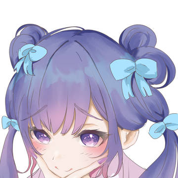 青髪ツインテール少女