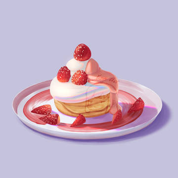 Strawberry pancake