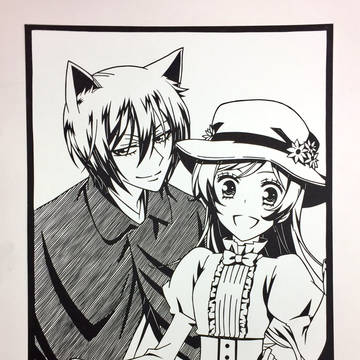 切り絵:2人