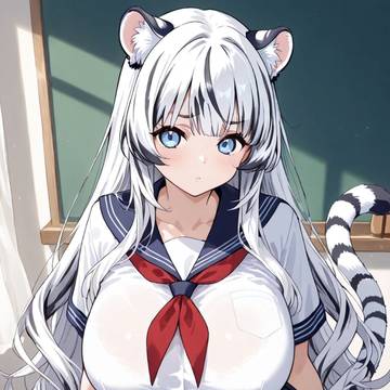 白虎娘ちゃんと制服