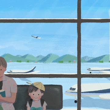 初めての飛行機