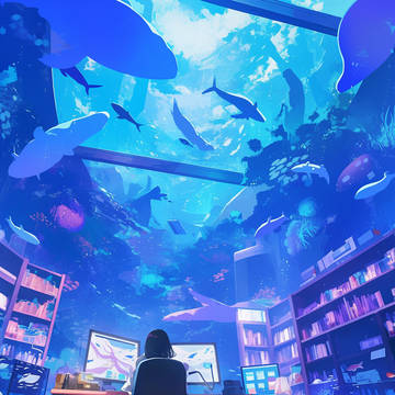 海中デスク