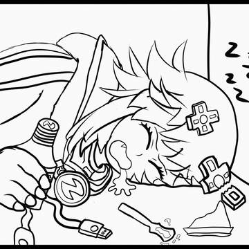 Nep Out Cold (WIP Lineart)