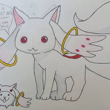 Kyubey and Kyubey Cat