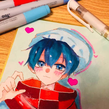 過去絵と今日の絵