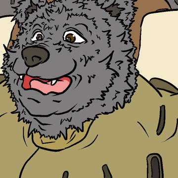ノベルの挿し絵、クマ族の平社員パイロット、ニッシーのベタ塗り☆
