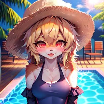 At the pool
