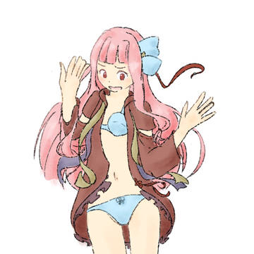 パーカーの下に着てなかった茜ちゃん