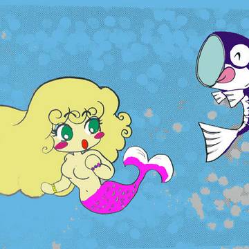 人魚と鯉のぼり