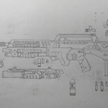 落書き 試作モリタライフル