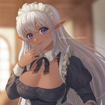 ダークエルフのメイドさん