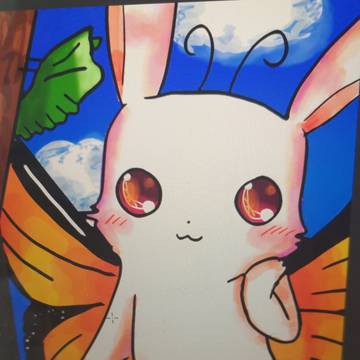 蝶になったうさぎ