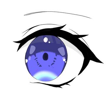 目を塗ってみた。