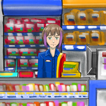Ito Suzuno working at a Konbini
